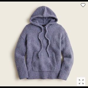 J.Crew Oversized Italian hooded sweater Alpaca ~ XS ~ Heather Beachside Blue